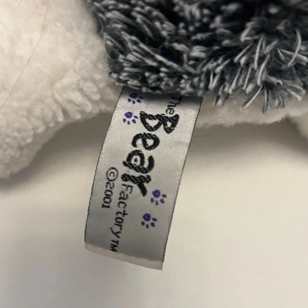 Bear Factory Love-Themed Plush Dog Toy Pair - Brown and Gray